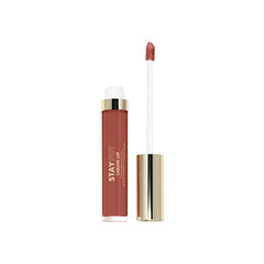 Milani Stay Put Liquid Lipstick shows soft-focus matte finish for comfortable color