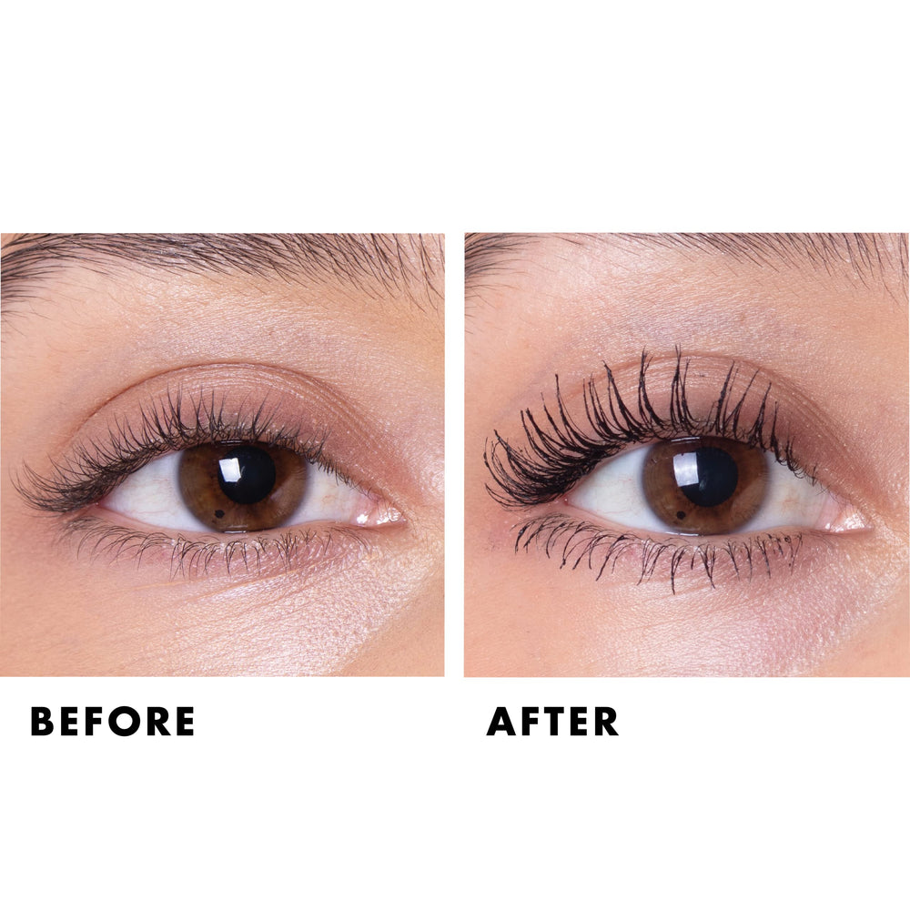 Milani tubing mascara brush detail showcases precise bristles for lift and length.