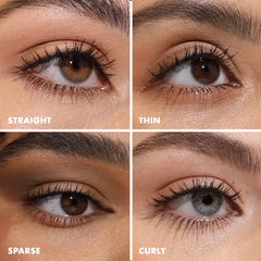 Milani Tubing Mascara lash lift close-up showing length.