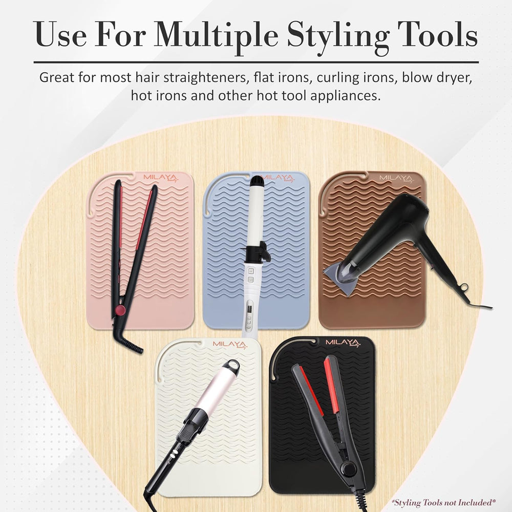 Milaya Beauty double-sided non-slip surface helps keep tools in place.