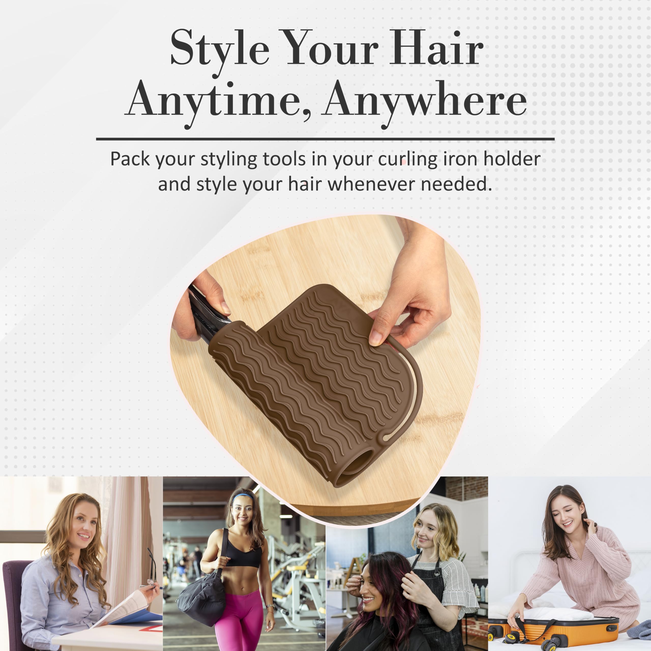 Milaya Beauty large mat accommodates multiple tools at once on your vanity.