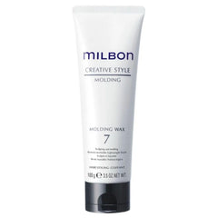 Milbon Creative Style Molding Wax #7 jar close-up for smooth, spreadable texture.