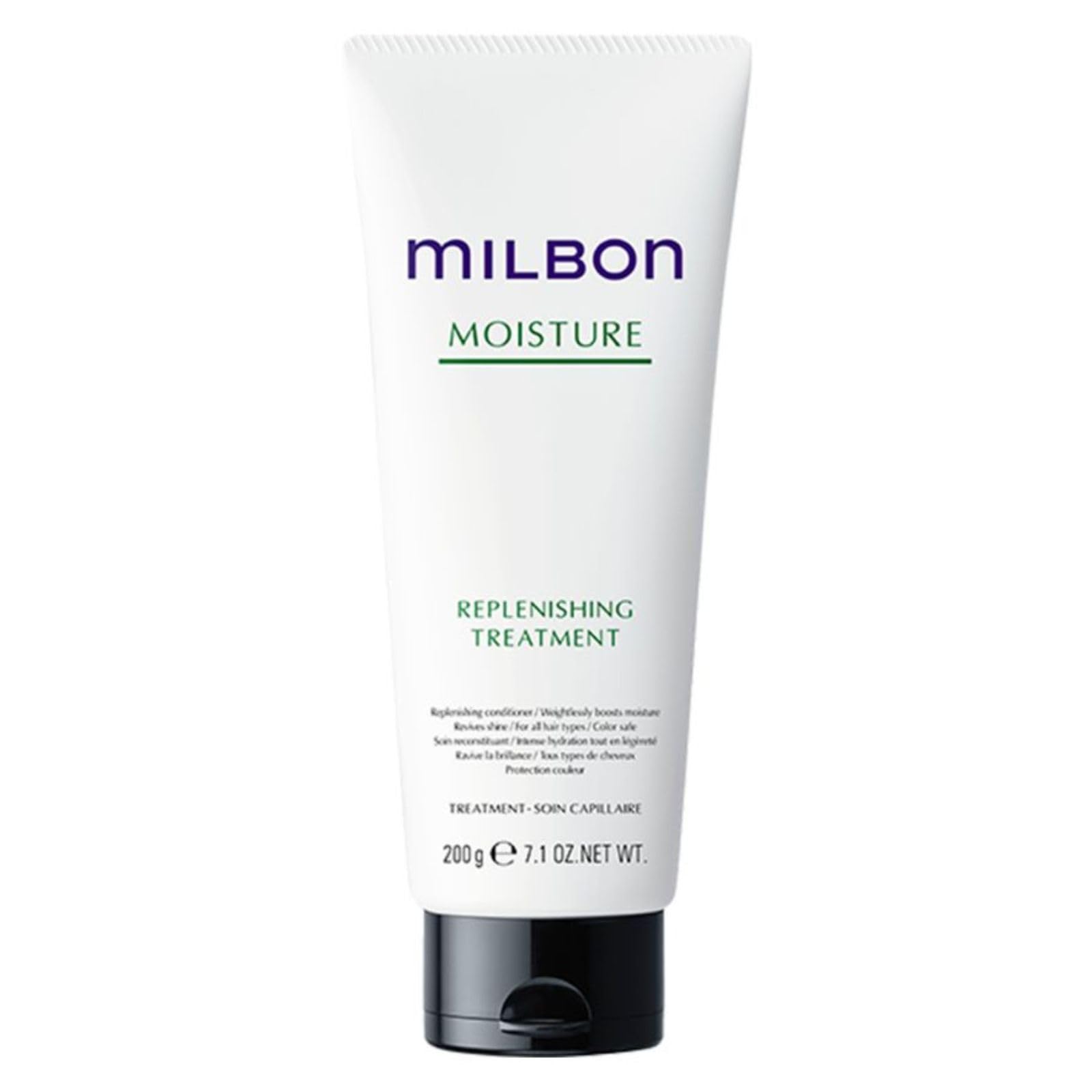 Milbon Moisture Replenishing Conditioner hair-application-glide enables easy detangling and shine.