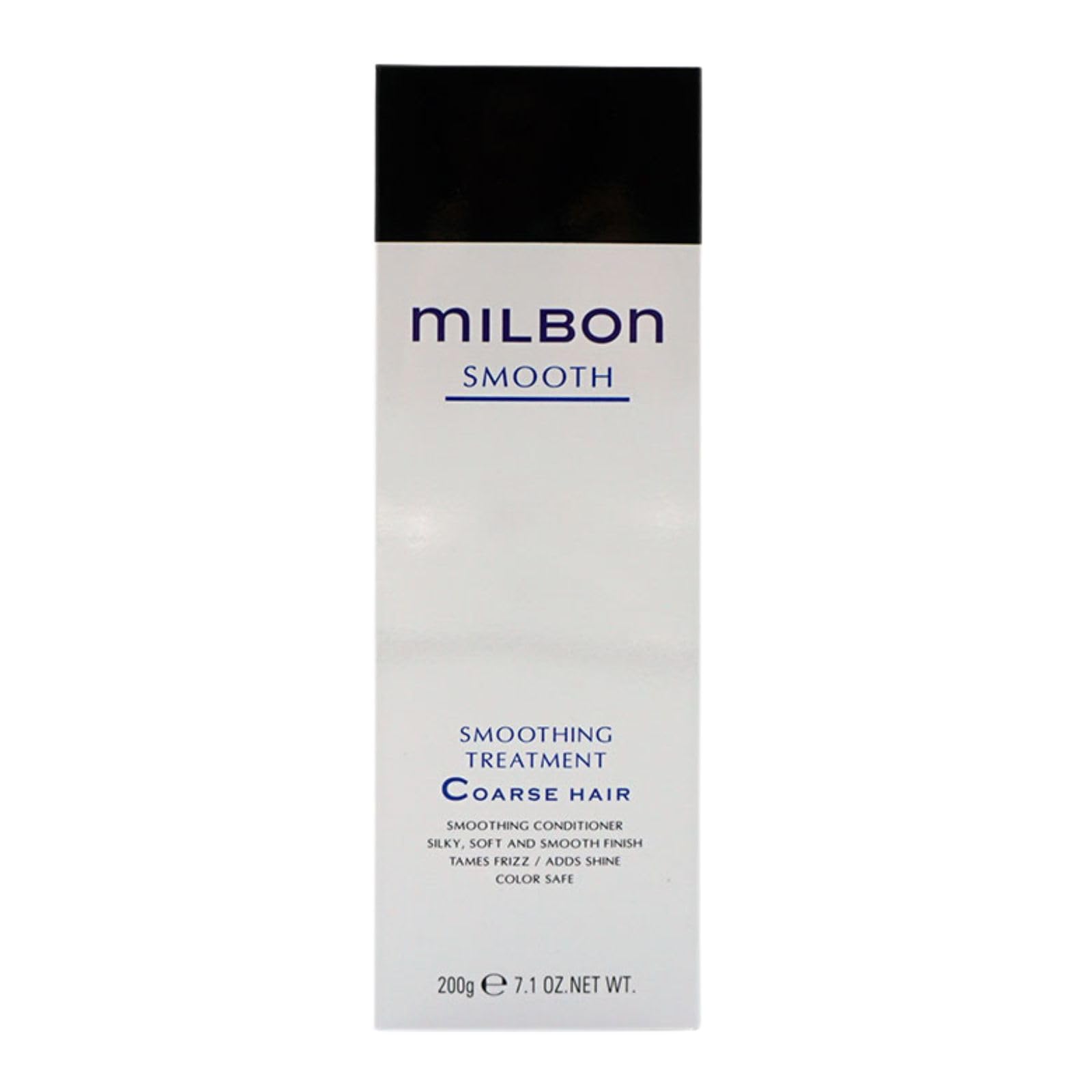 Milbon Smooth Treatment application on hair, showing hydrating formula for soft, manageable strands.
