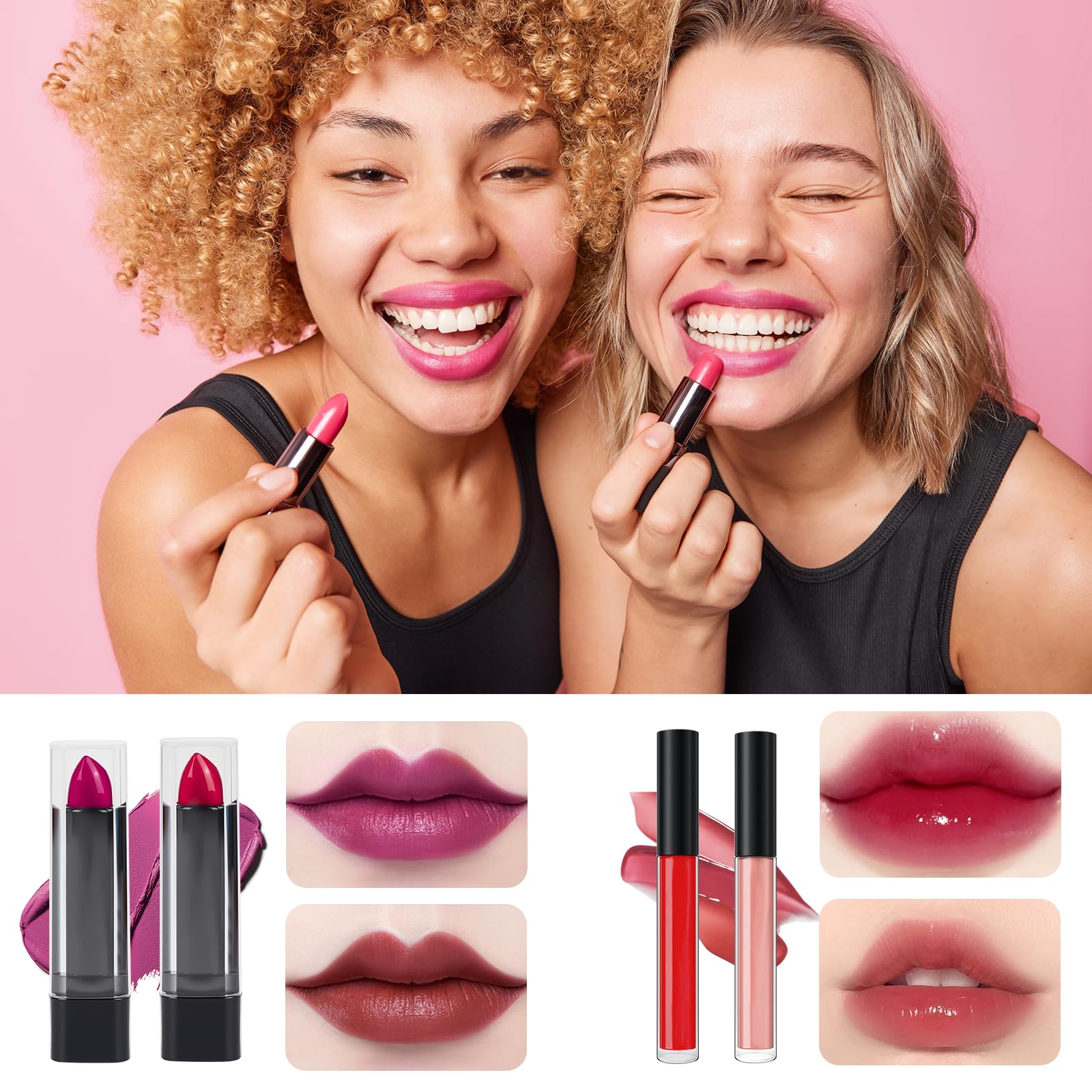 Mileonaim makeup kit teens blush-highlighter duo for subtle to radiant glow