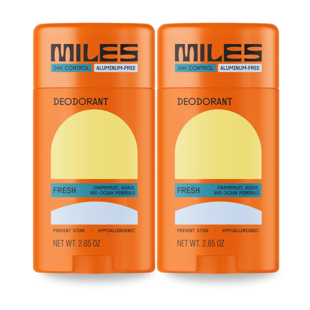 Miles Kids Deodorant bottle closeup showing aluminum-free formula for sensitive skin