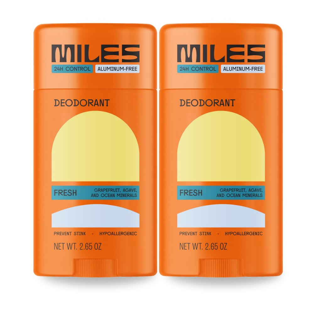 Miles Kids Deodorant bottle closeup showing aluminum-free formula for sensitive skin