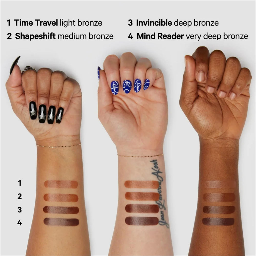 Milk Makeup Bionic Bronzer with hyaluronic acid boosts hydration.