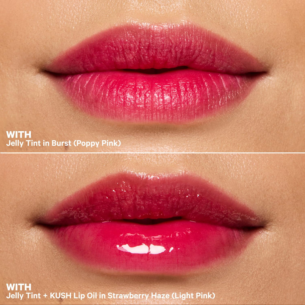 Milk Makeup jelly tint on cheeks for natural blush glow