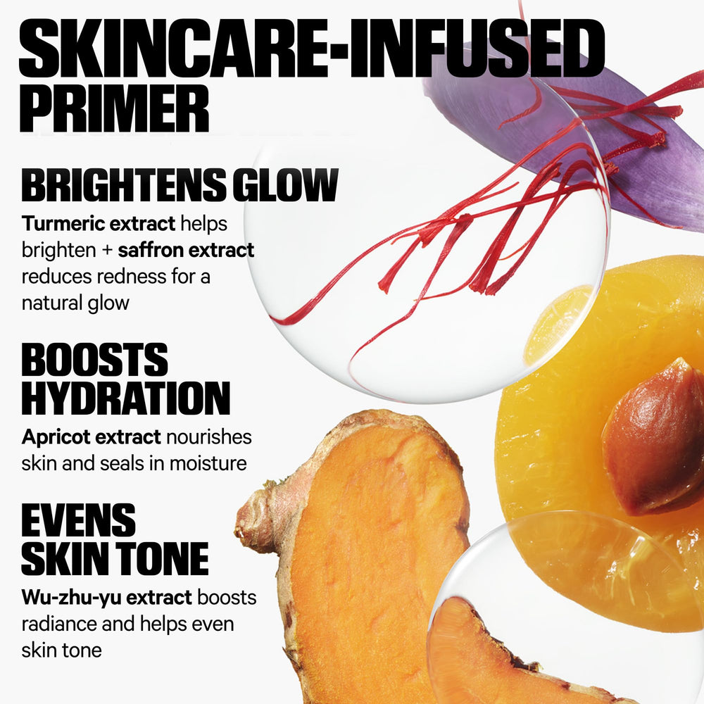 Milk Makeup Cloud Glow Foam Primer applied on skin for a bright, dewy base.