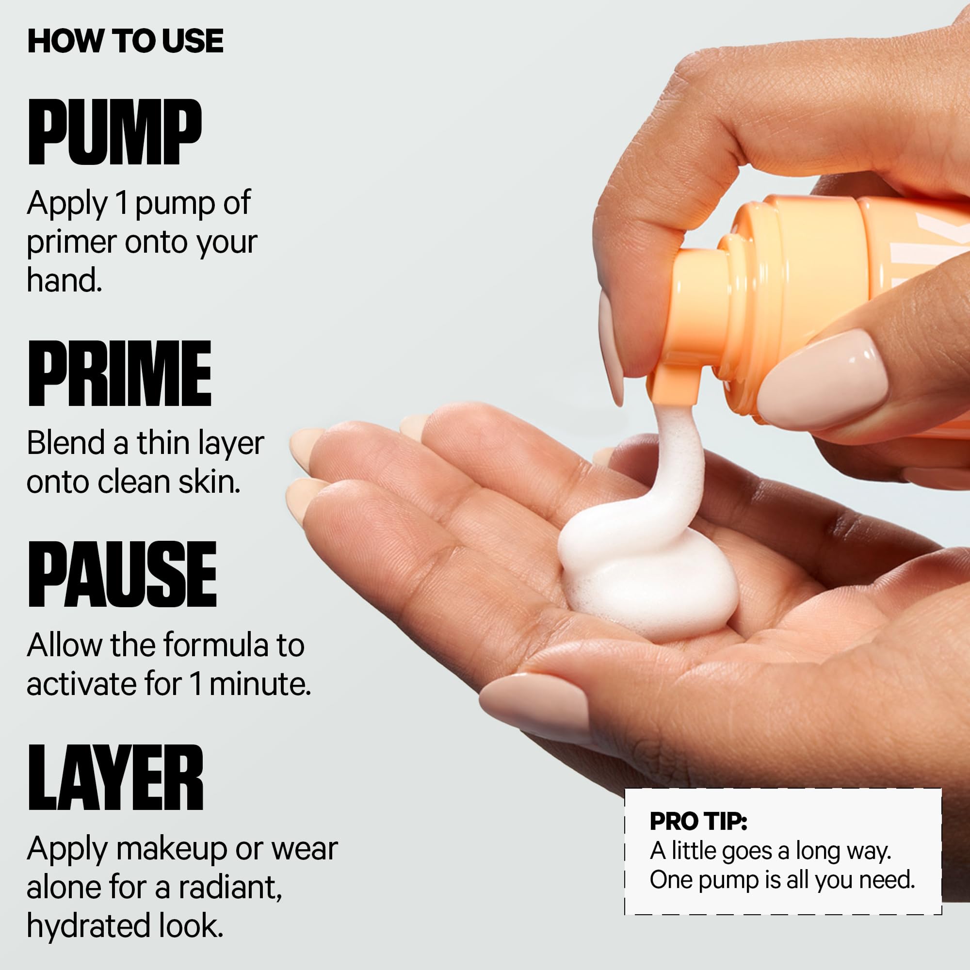Milk Makeup Cloud Glow Foam Primer swatch reveals a dewy, luminous finish.