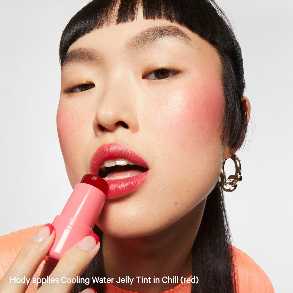 Milk Makeup Jelly Tint bottle features aloe and seawater for cooling hydration.
