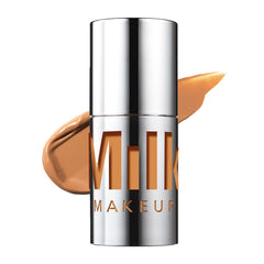 Milk Makeup Future Fluid concealer bottle pour shows hydration and long wear.