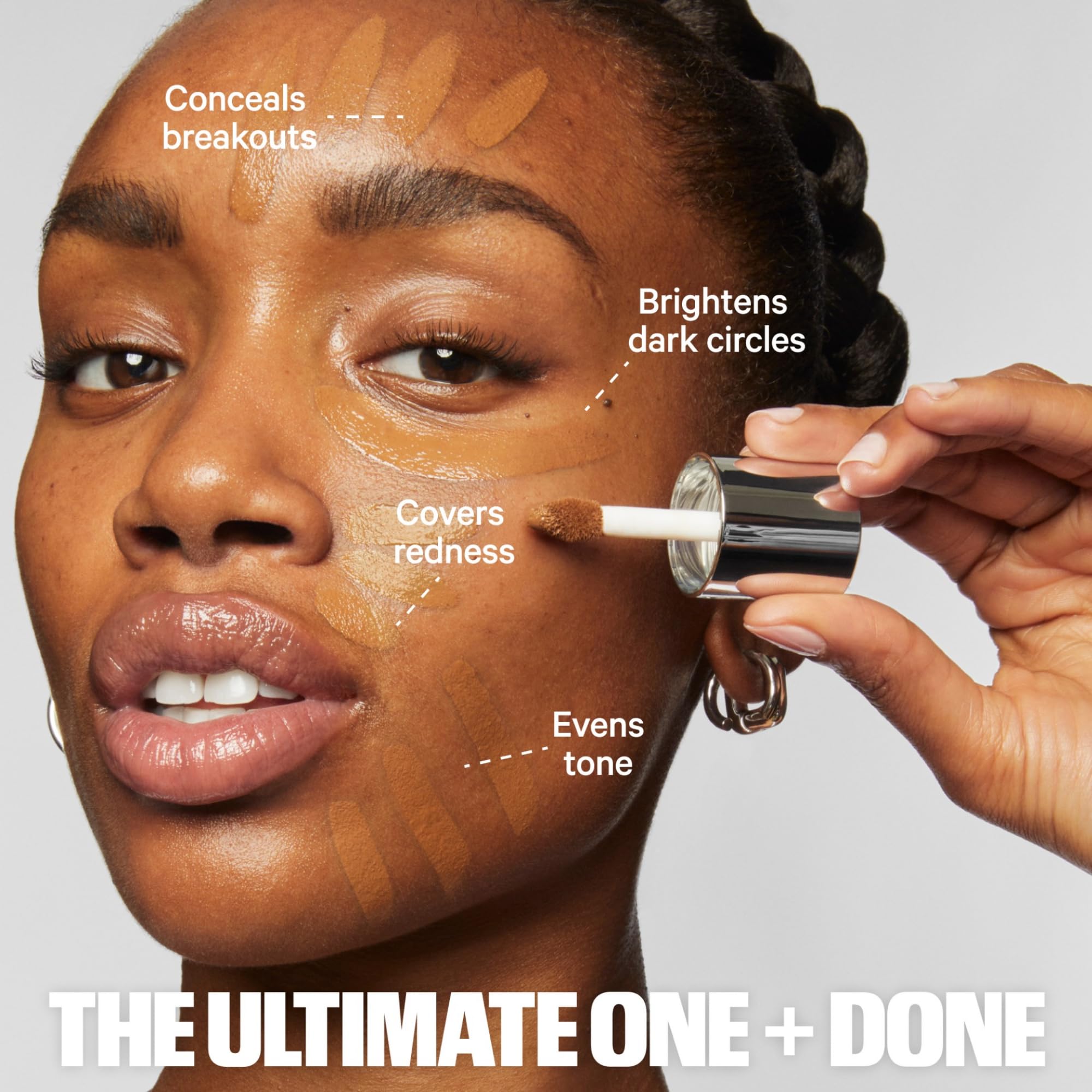 Texture detail of Milk Makeup Future Fluid Concealer highlighting crease-proof formula.
