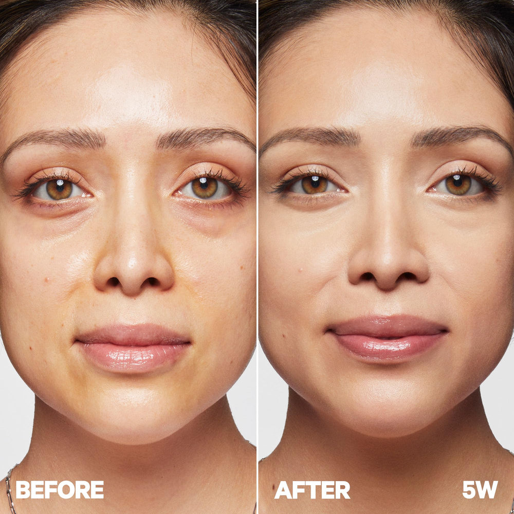Swatch on skin reveals natural finish and balanced tone.