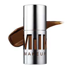 Milk Makeup Future Fluid concealer tube showing texture and shade suitability for deep skin tones.