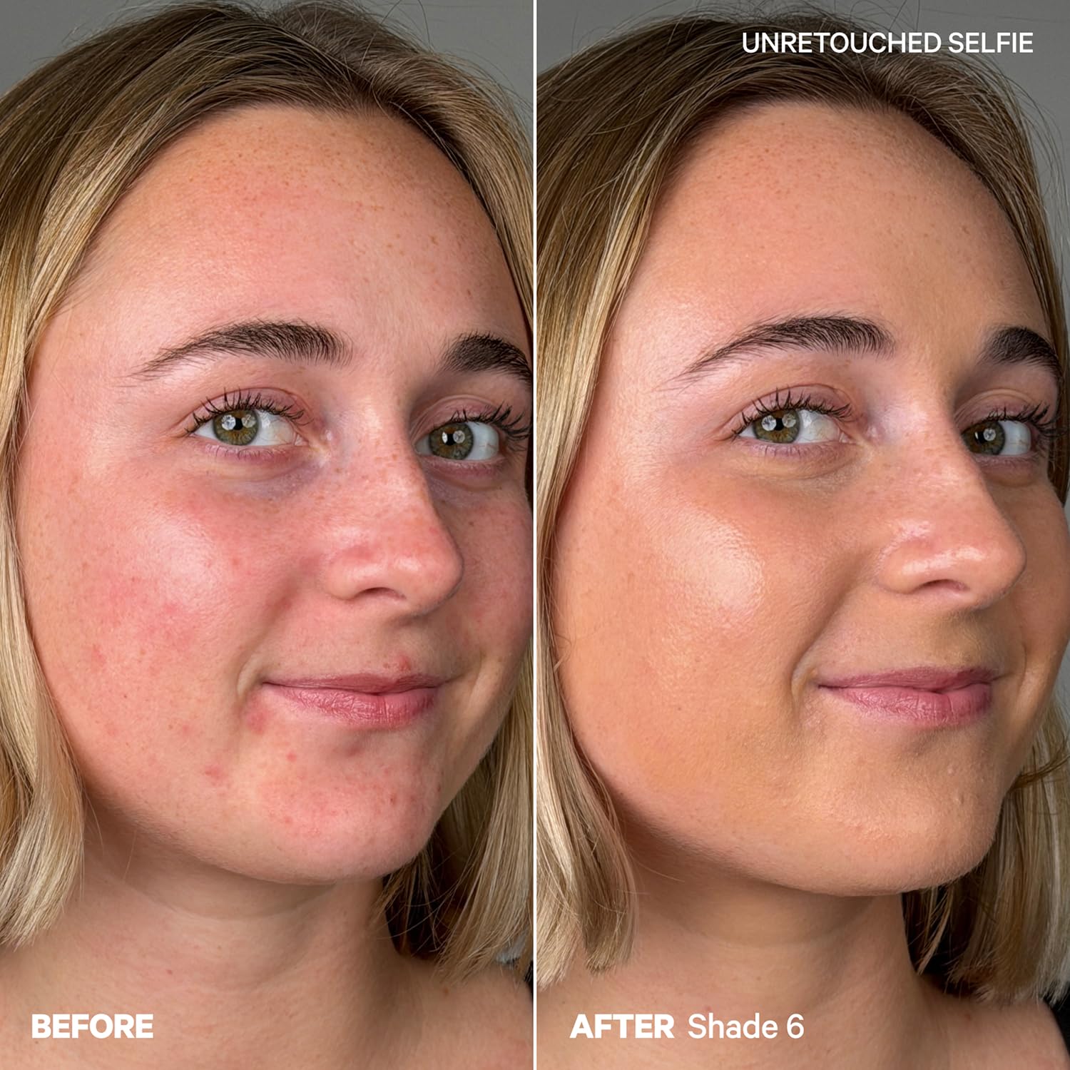 Milk Makeup Hydro Grip buildable coverage on cheek evens skin tone