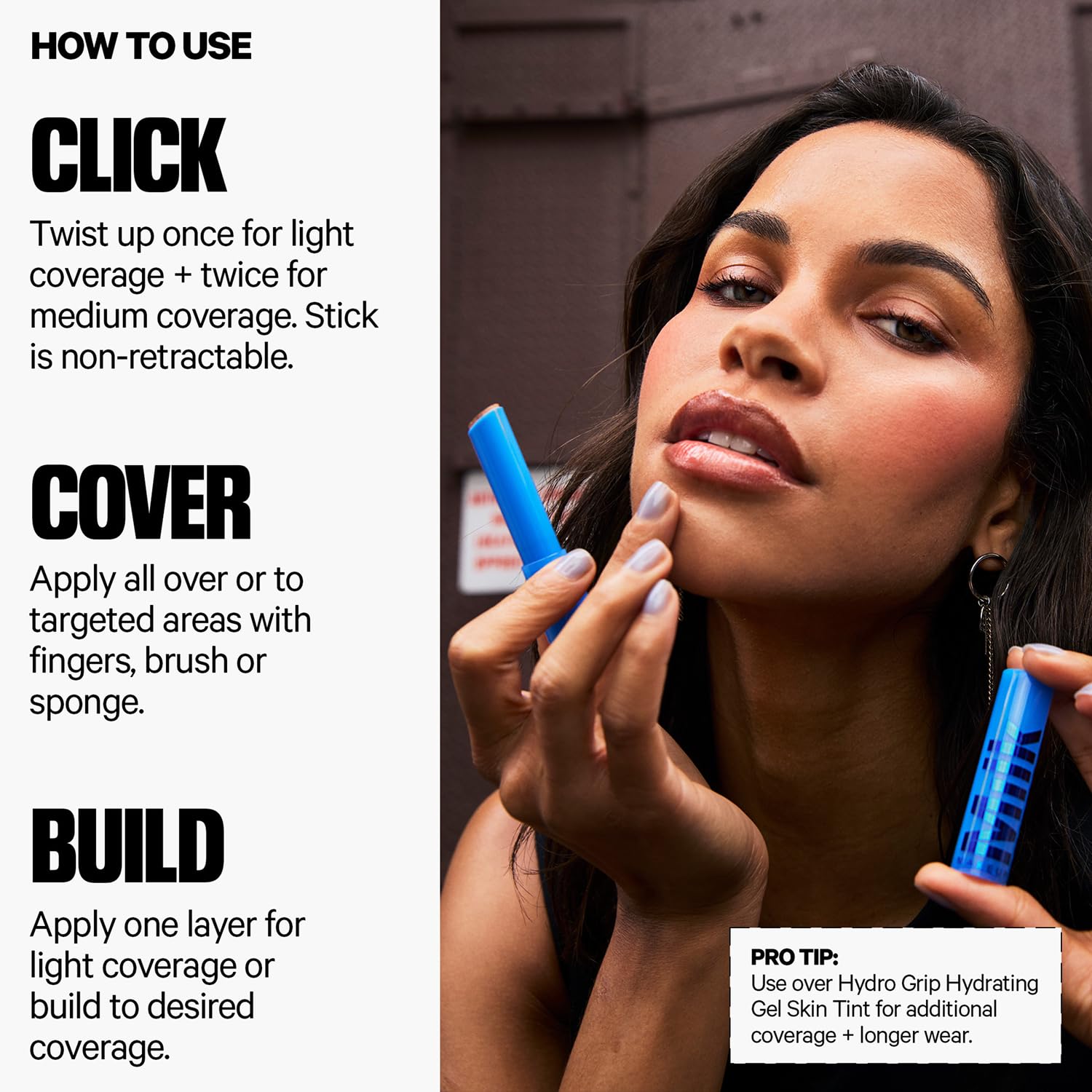 Milk Makeup Hydro Grip Gel Concealer for blemish blending.