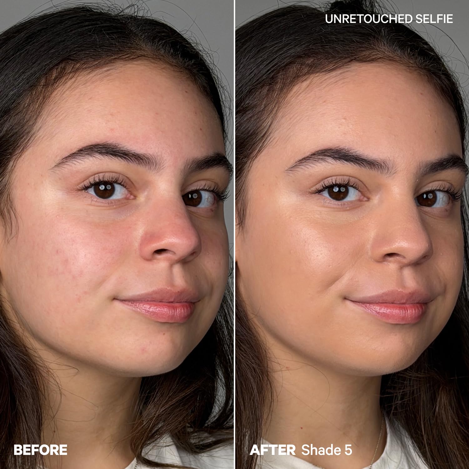 Skin swatch reveals dewy, smooth finish from Milk Makeup concealer.