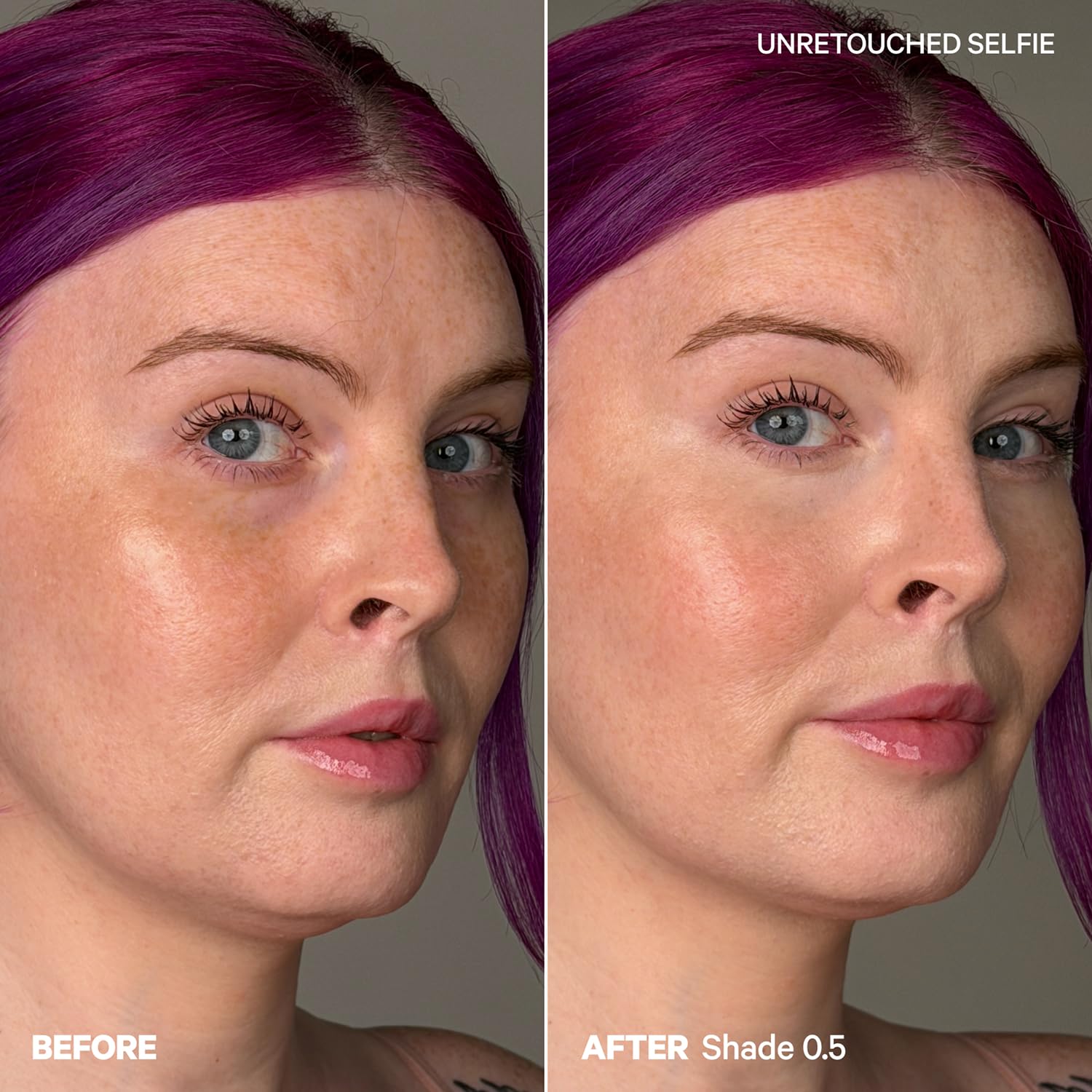 Milk Makeup Hydro Grip Gel Concealer under-eye application with brightened look