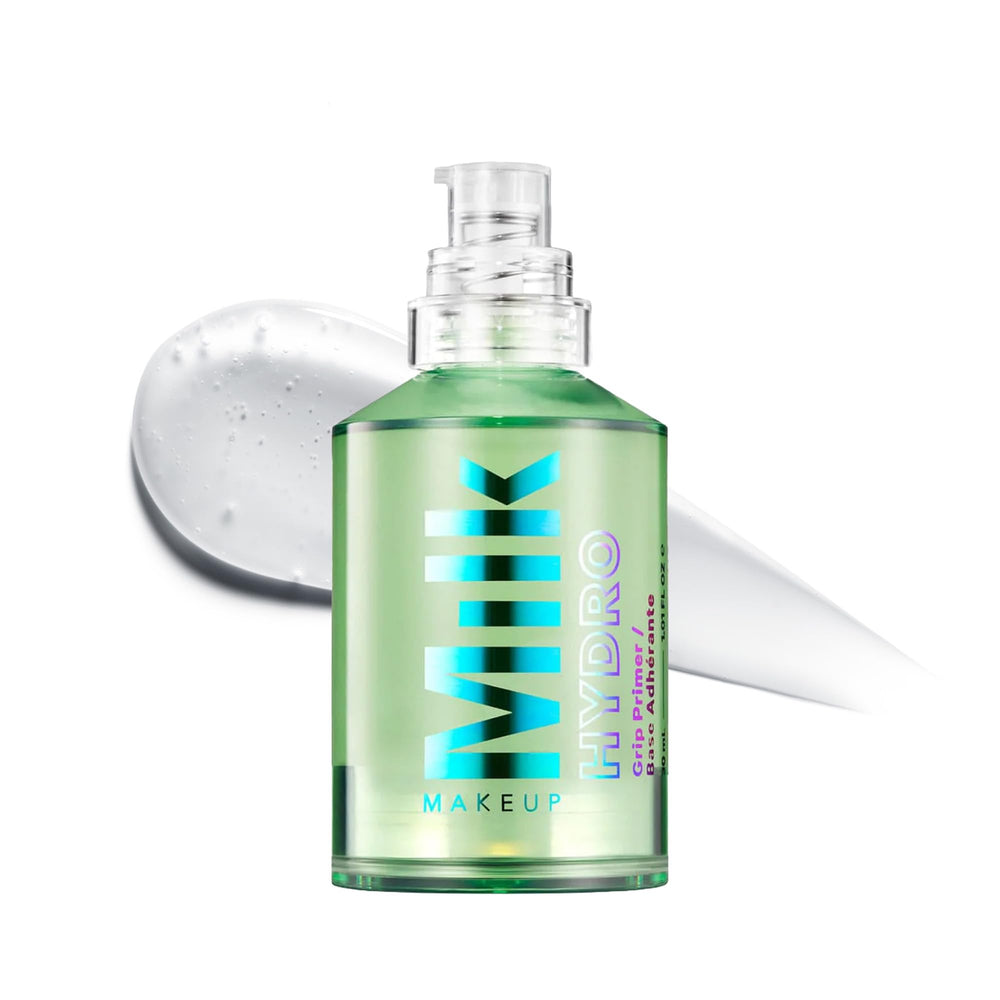 Milk Makeup Hydro Grip Primer application creates a smooth base for long-lasting makeup.