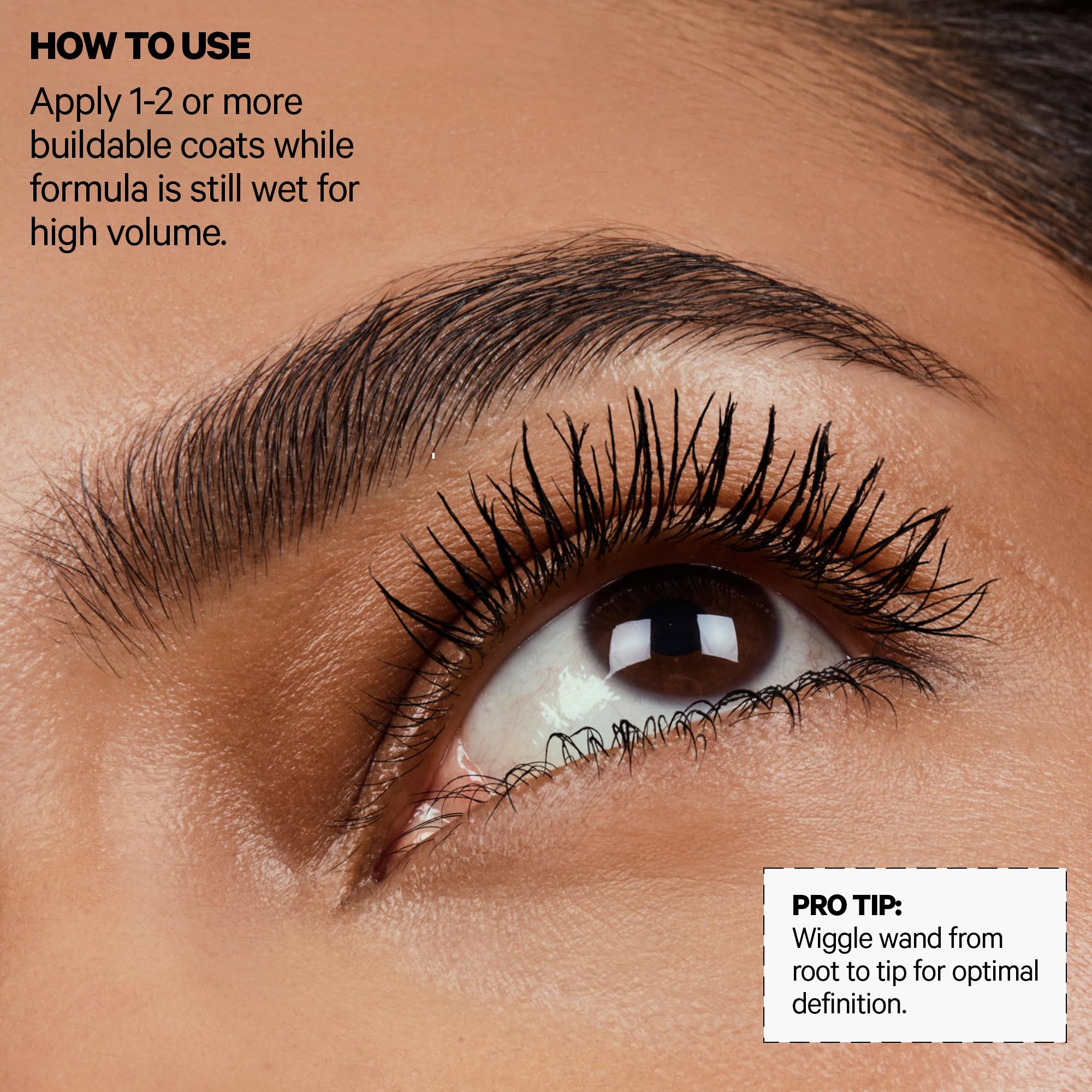 Milk Makeup KUSH Big Hit mascara demonstrates 12-hour lightweight wear in real-life use