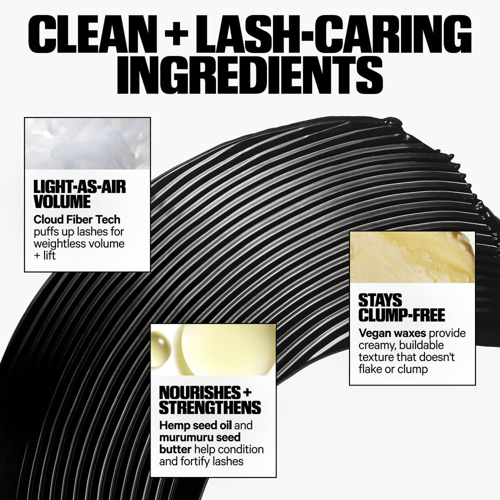 Milk Makeup KUSH Big Hit mascara lashes in action for day-to-night wear