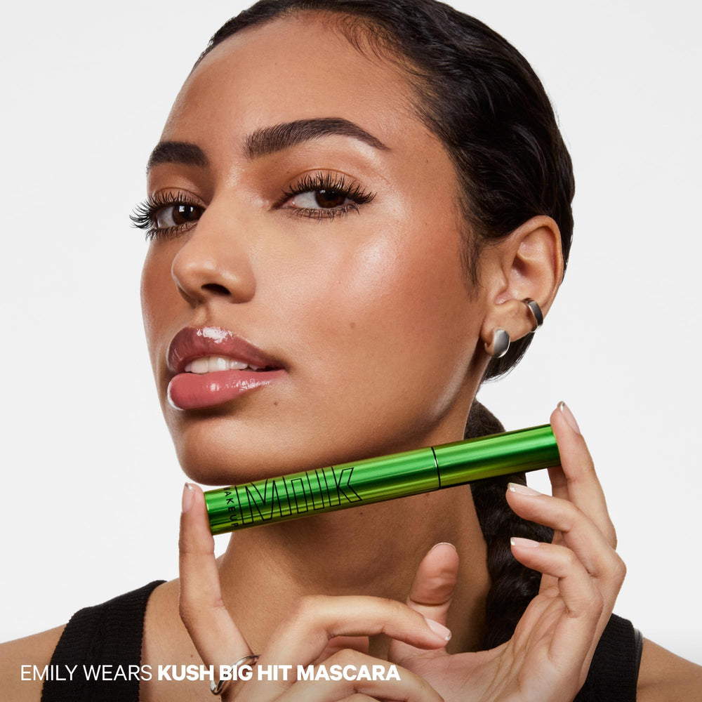 Milk Makeup KUSH Big Hit mascara uses 100% natural black pigment for bold color