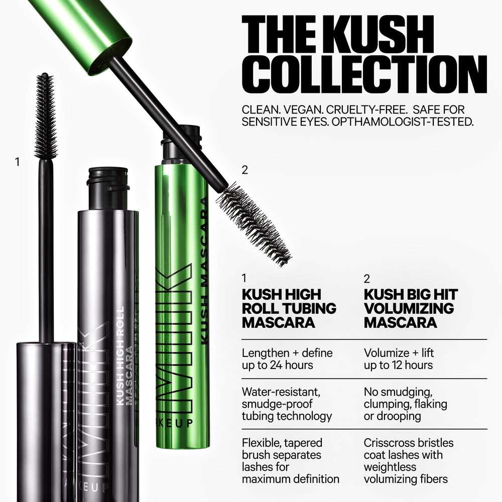 Vegan formula of Milk Makeup Kush Big Hit mascara.