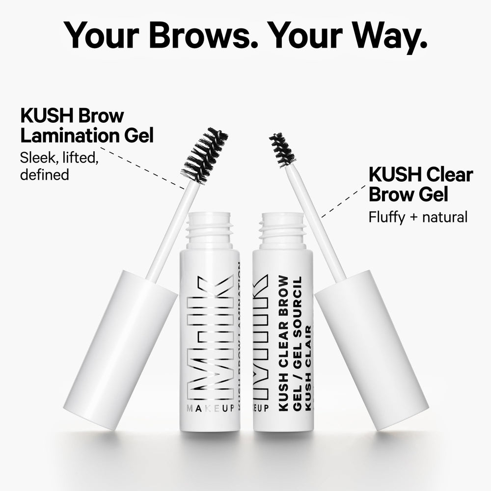 Milk Makeup KUSH Brow Lamination Gel holds brows up to eight hours