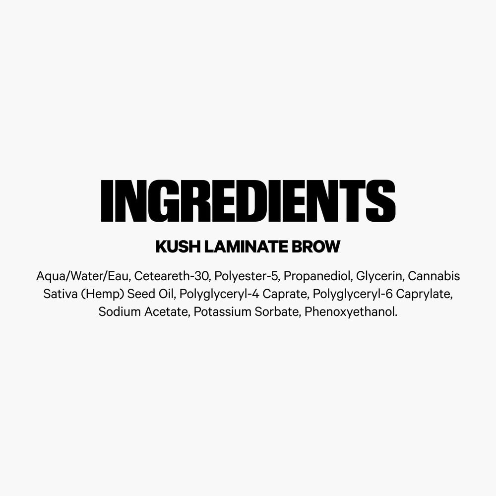 Milk Makeup KUSH Brow Lamination Gel before and after brow lamination results