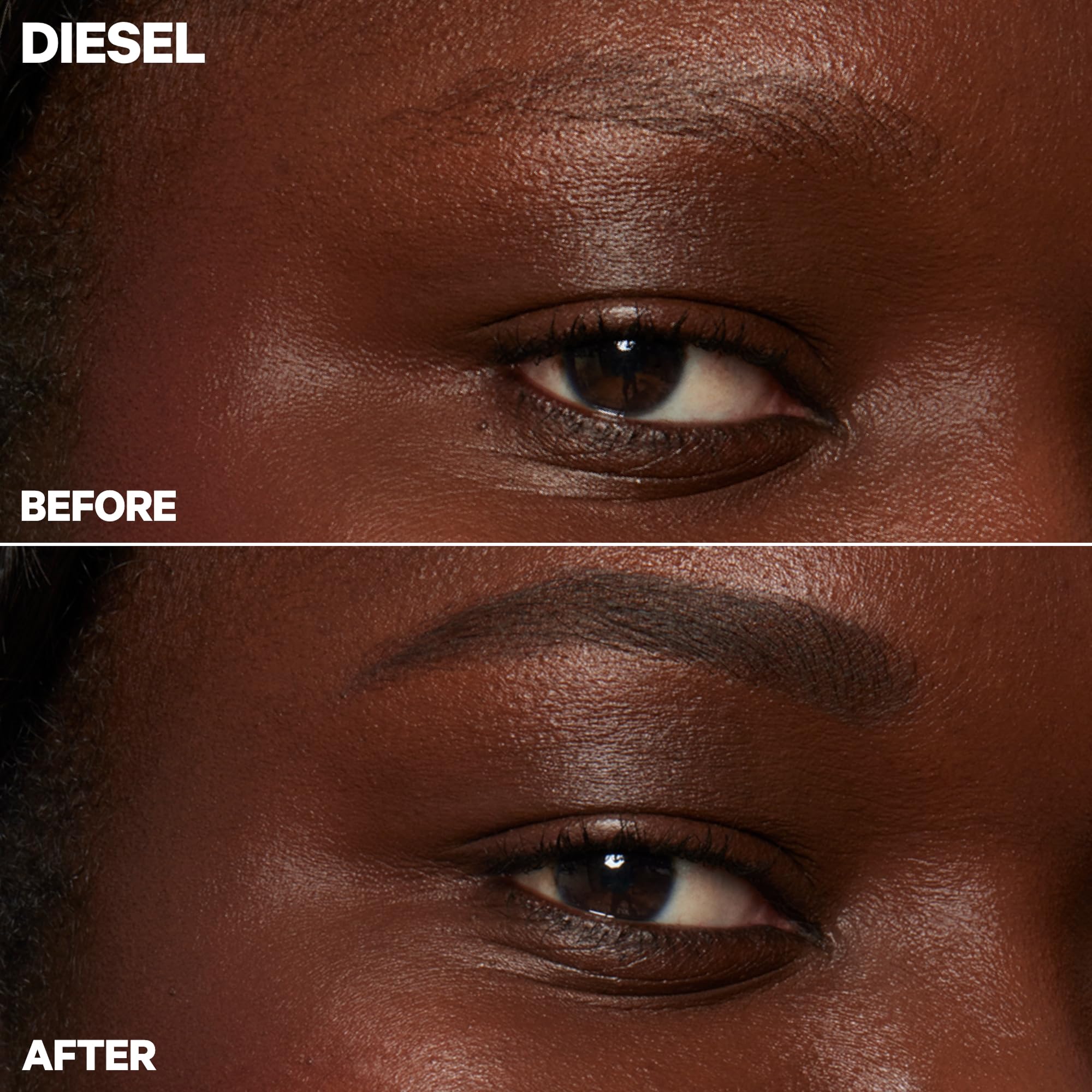 Milk Makeup Kush Brow Shadow Stick application shot illustrates easy layering for targeted definition.