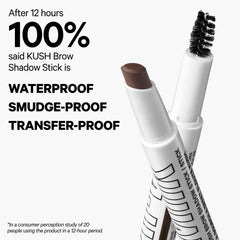 Milk Makeup Kush Brow Shadow Stick close-up shows built-in spoolie for diffused finish.