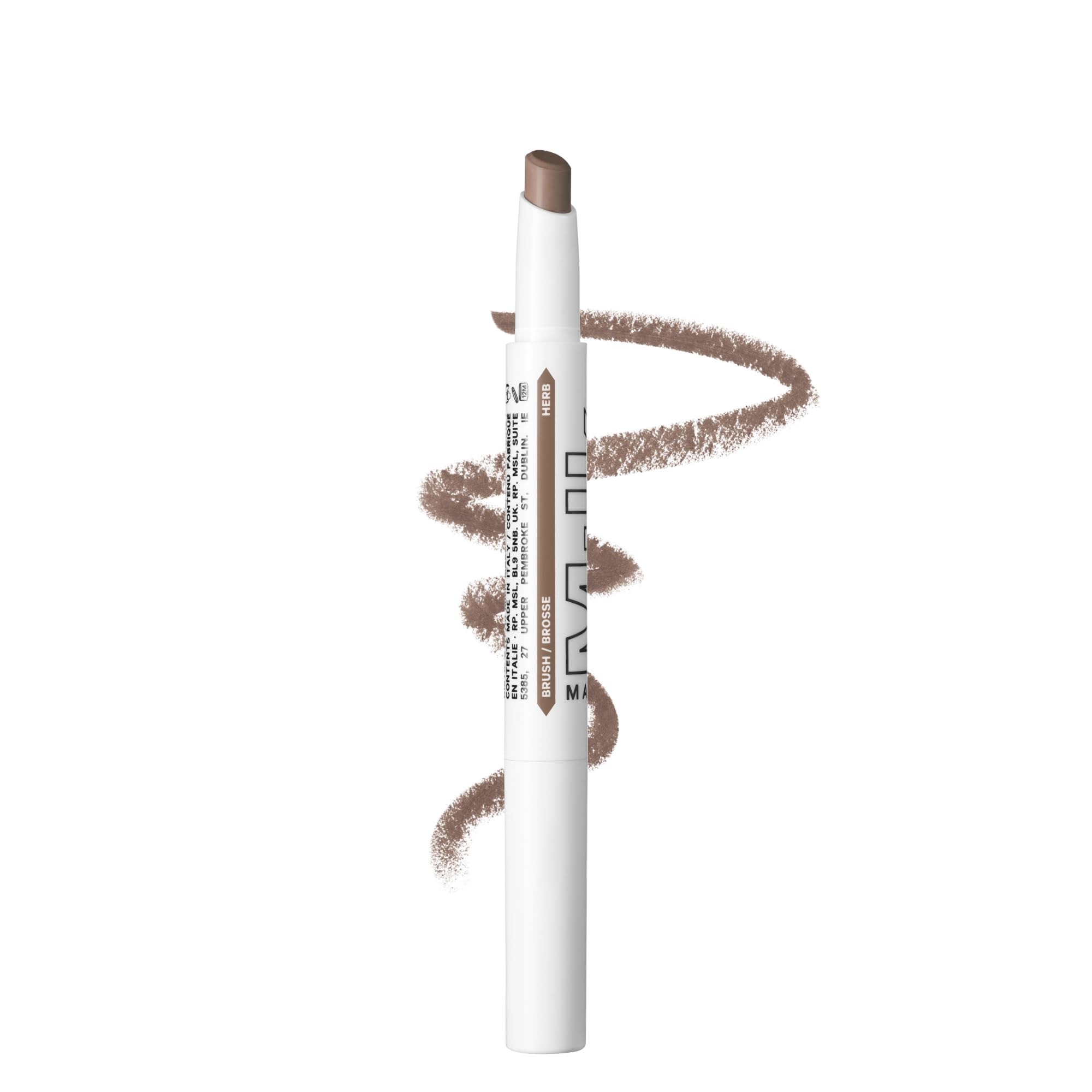 Milk Makeup KUSH Brow Shadow Stick packaging highlights vegan formula for clean brows