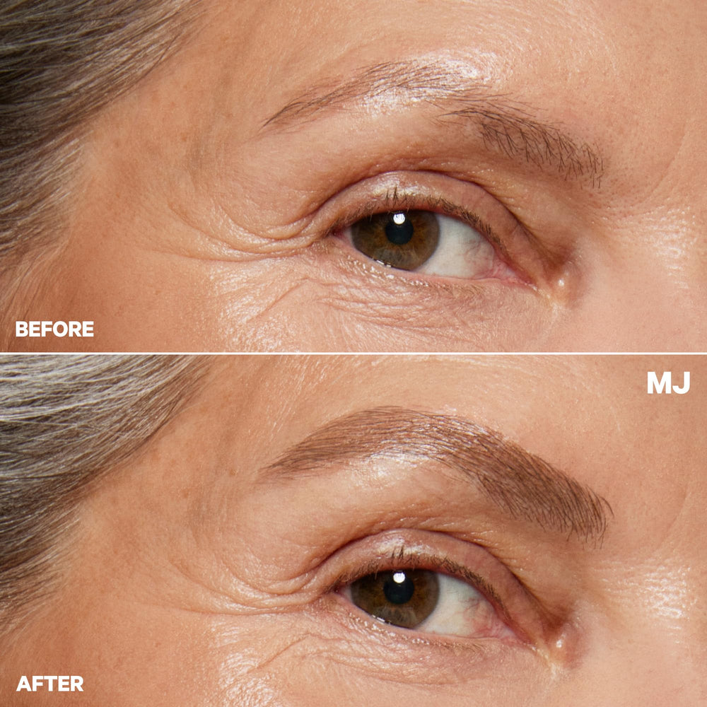 Milk Makeup KUSH brow tint 24hr wear closeup suggests durable definition