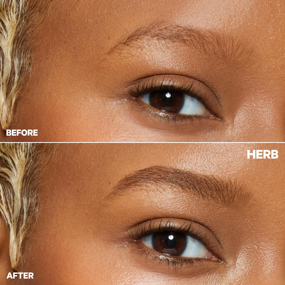 Milk Makeup KUSH Brow Tint shows water-resistant finish in daylight