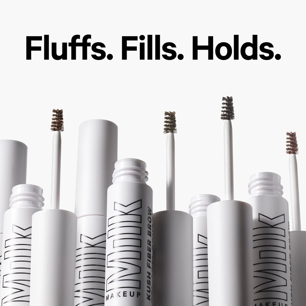 Milk Makeup KUSH fiber brow gel in Cypher color providing natural definition.