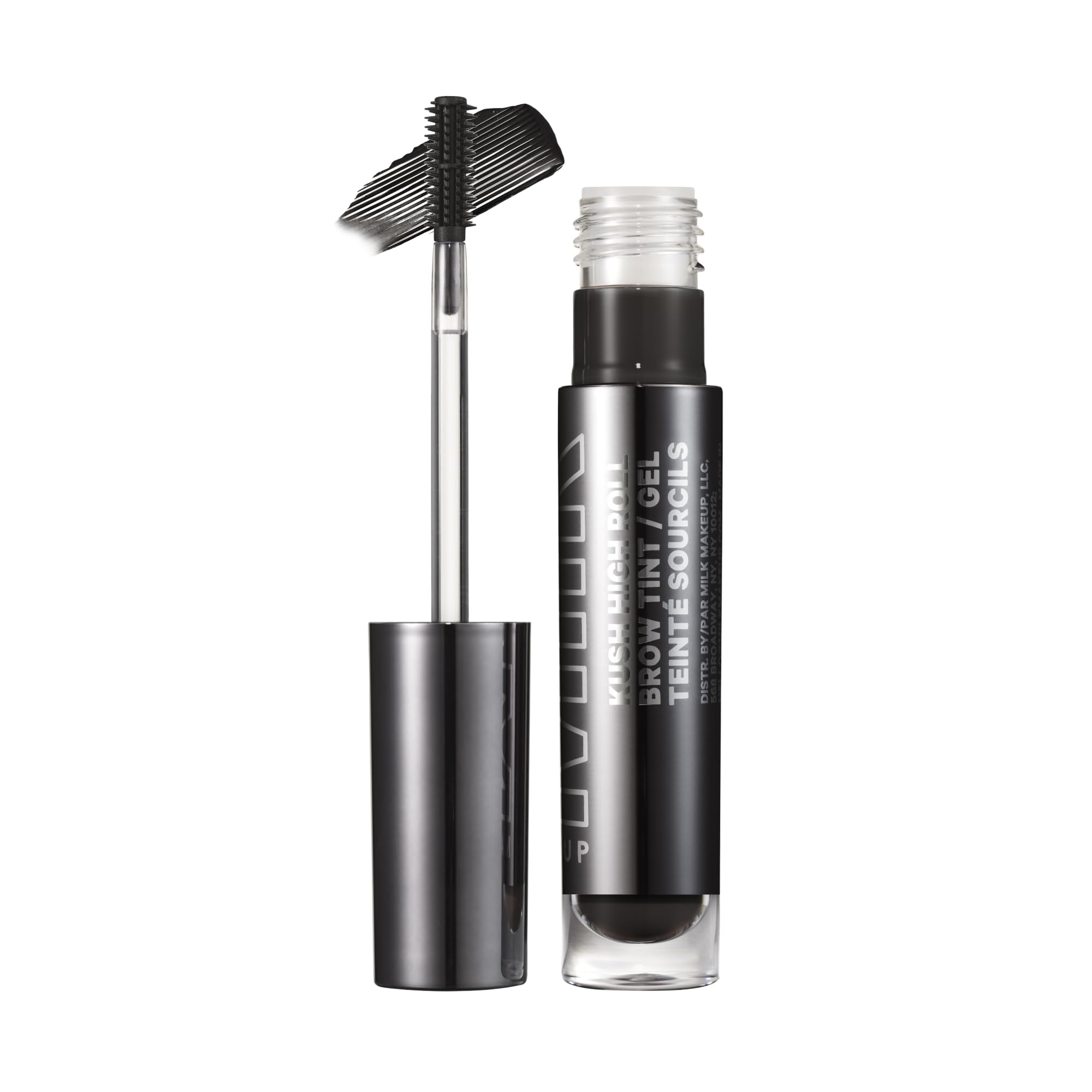 Milk Makeup KUSH brow tint bottle close-up showing shade Cypher for defined brows