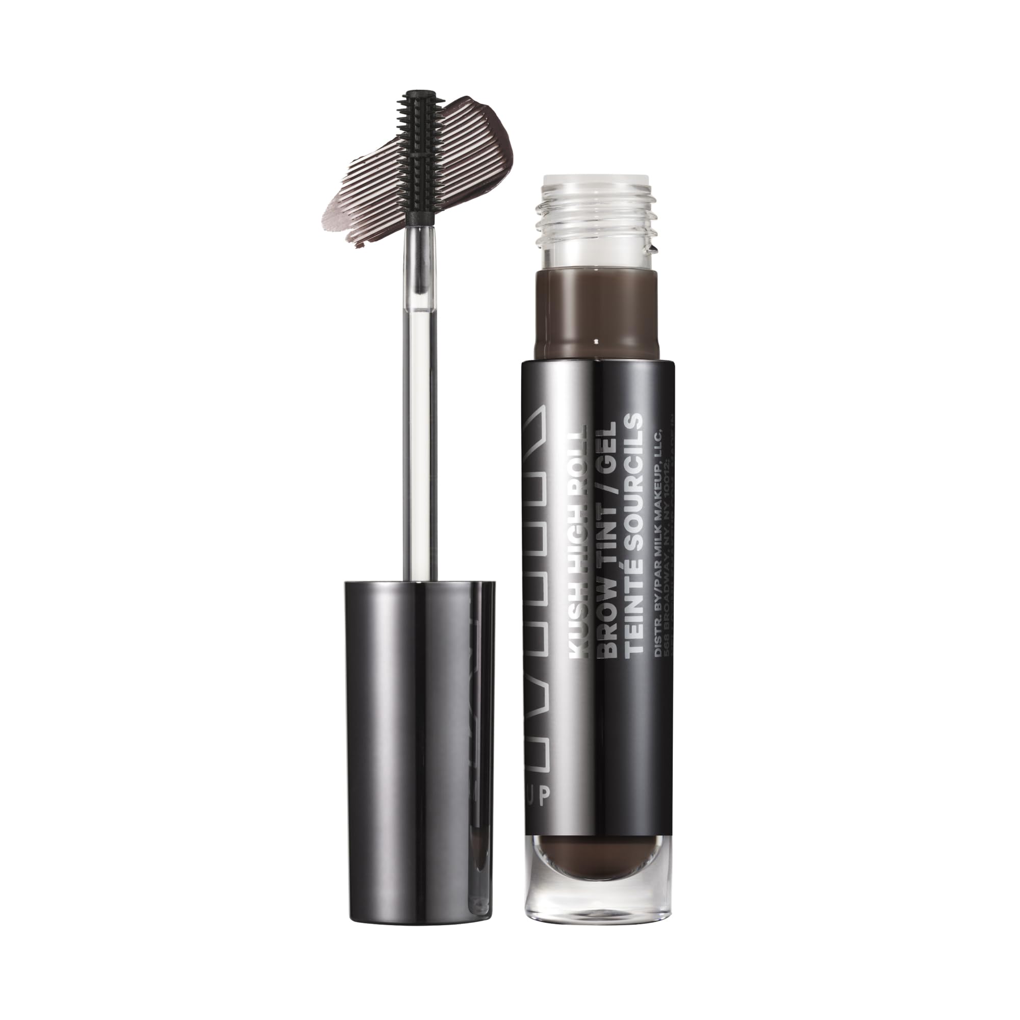 Milk Makeup KUSH Brow Tint bottle with water-resistant tubing for all-day wear.
