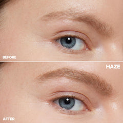 Milk Makeup KUSH High Roll Brow Tint water-resistant swatch demonstrates durable color.