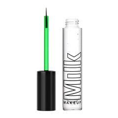 Milk Makeup KUSH lash serum bottle closeup shows nourishing formula for healthier-looking lashes.
