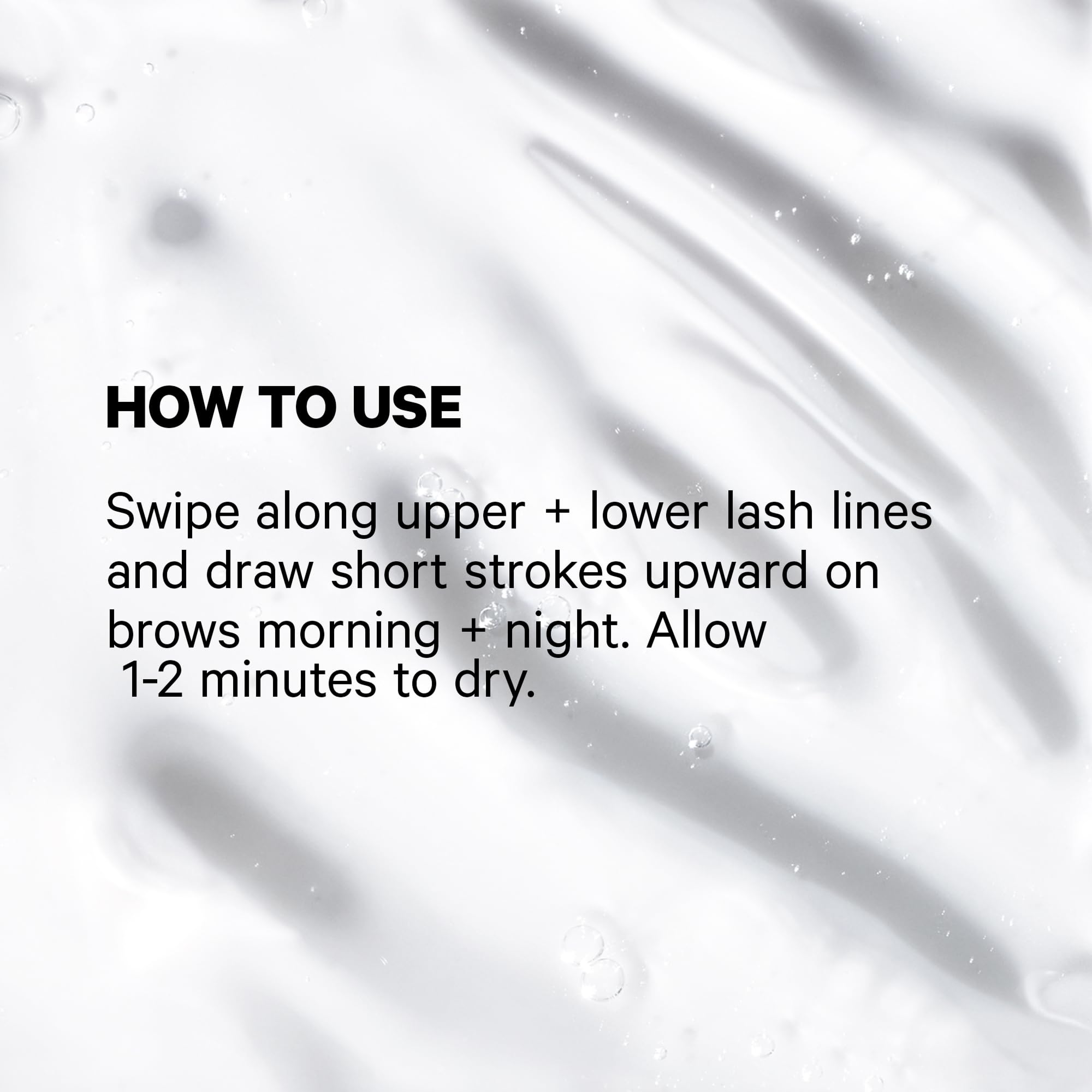 Milk Makeup KUSH brow strokes illustrate light coverage for fuller eyebrows.