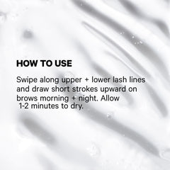Milk Makeup KUSH brow strokes illustrate light coverage for fuller eyebrows.