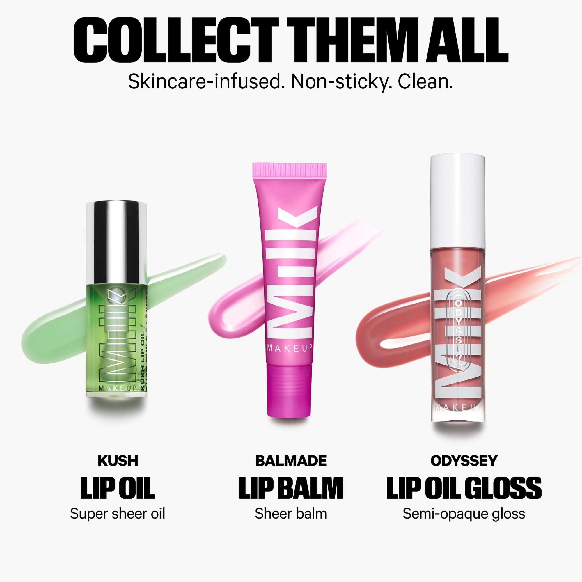 Milk Makeup Kush Lip Oil natural ingredients close-up with hemp seed, sunflower and coconut oils.