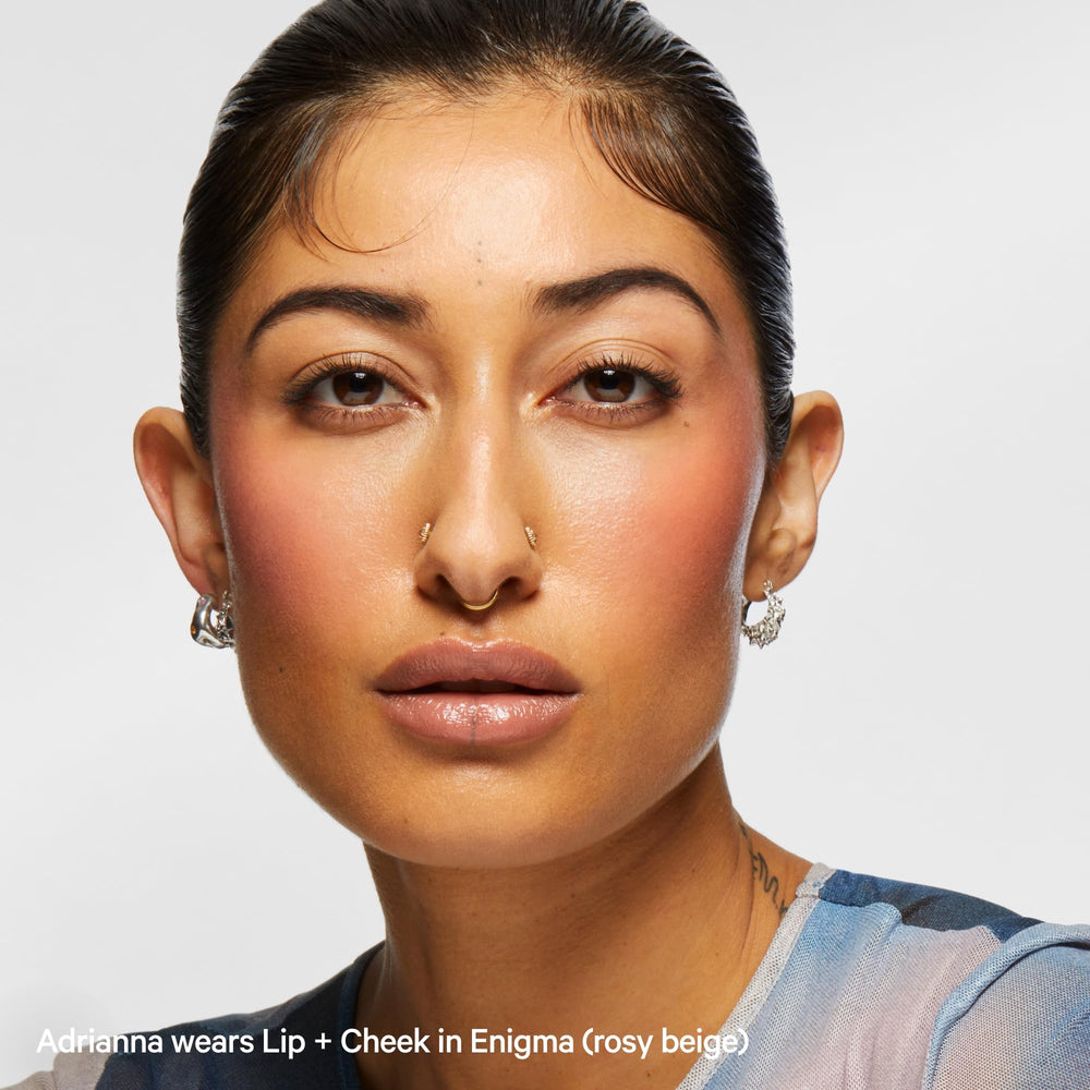 Even coverage and color payoff of Milk Makeup Lip + Cheek Stick Enigma