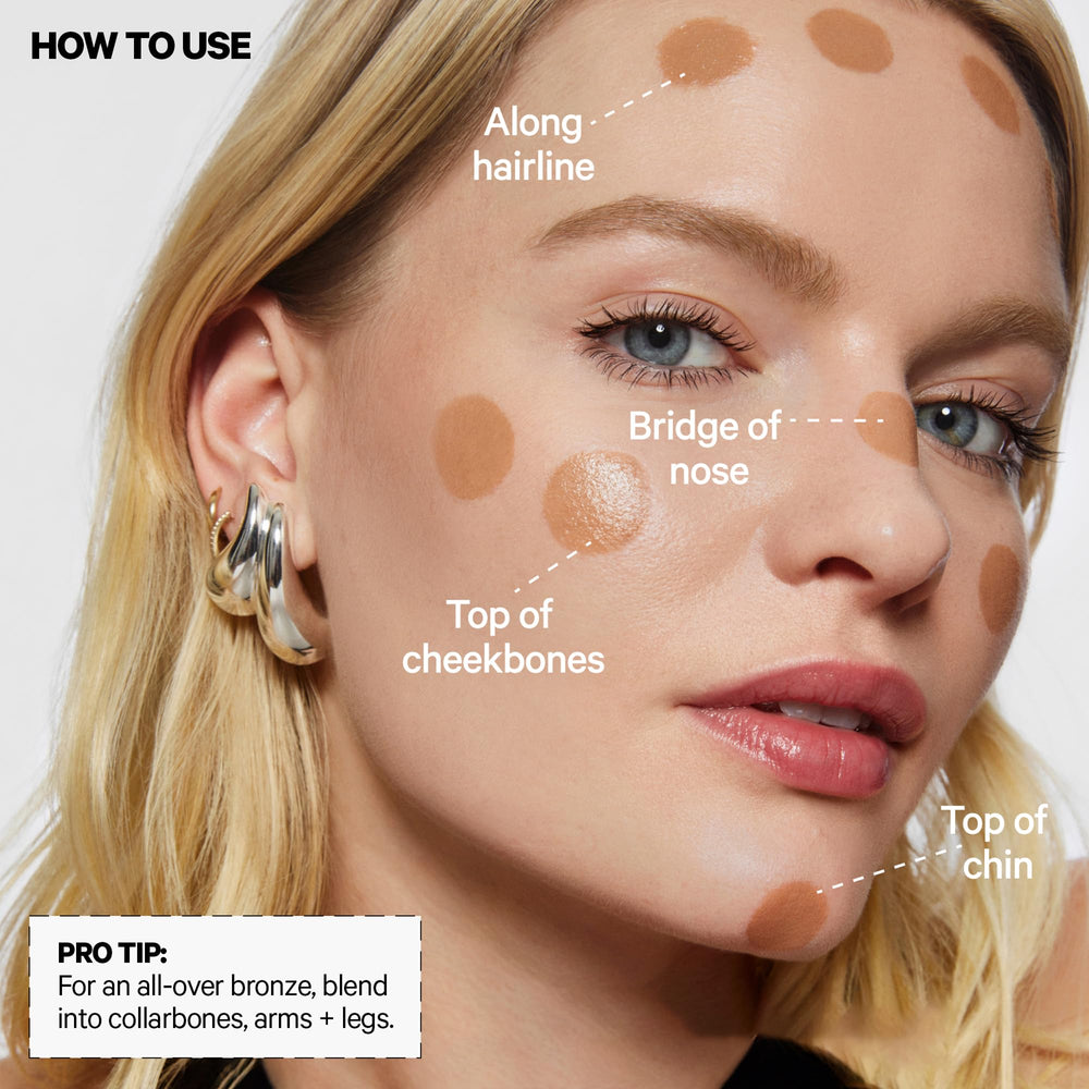 Milk Makeup Matte Bronzer Stick swatch demonstrates hydrating finish with mango butter.