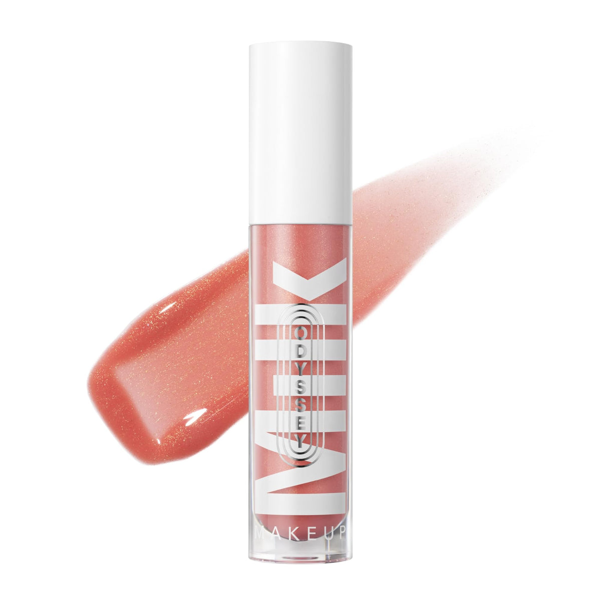 Milk Makeup Odyssey Lip Gloss Coral Shimmer tube for long-lasting hydration and high shine
