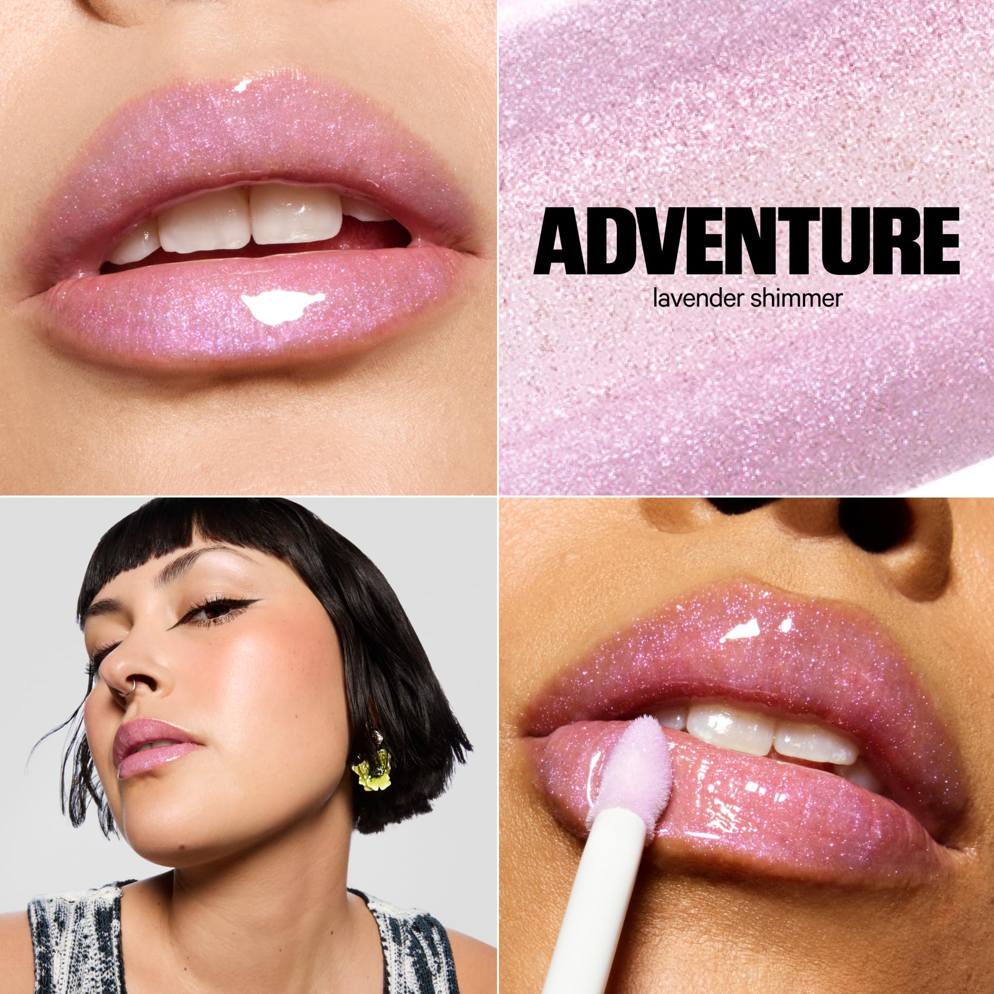 Milk Makeup Odyssey Lip Gloss crushed ruby sparkle adds shine