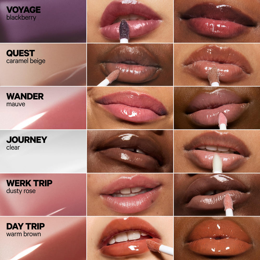 Milk Makeup Odyssey Lip Gloss packaging illuminated for premium vegan formula
