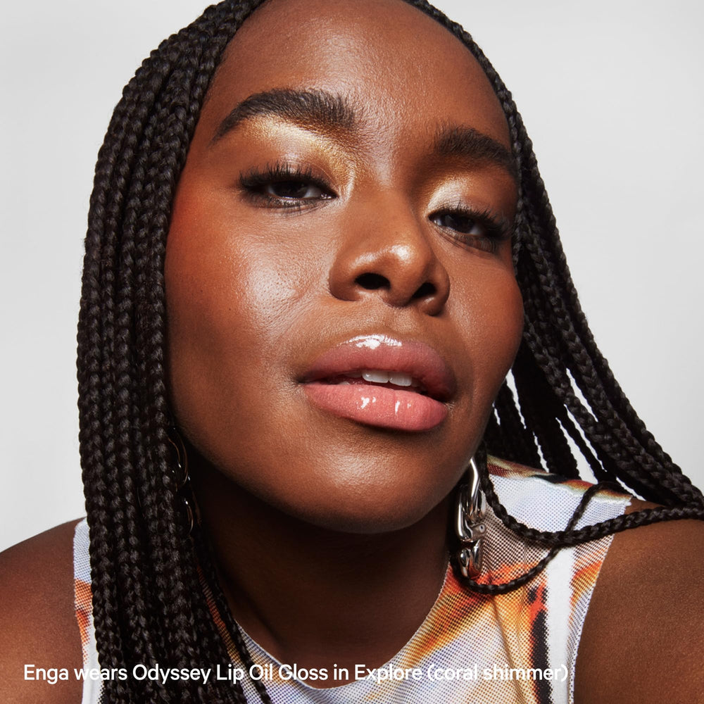 Vegan, cruelty-free packaging of Milk Makeup Odyssey Lip Gloss